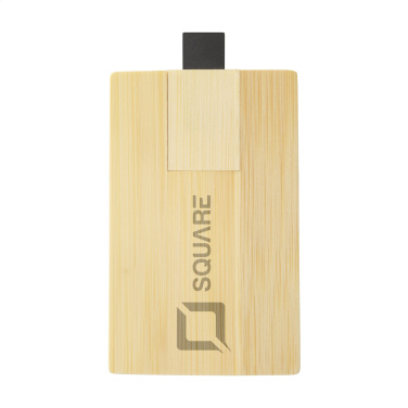Logotrade firmakingituse foto: Krediitkaart USB Bamboo 32 GB