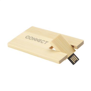 Logotrade firmakingi foto: Krediitkaart USB Bamboo 32 GB
