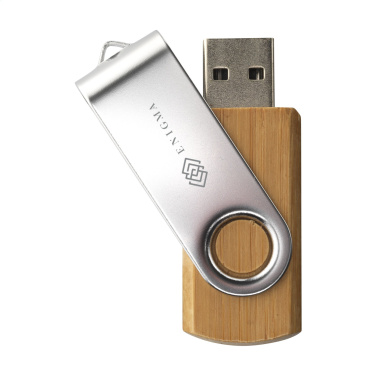 Logo trade reklaamkingitused foto: USB Twist Bamboo laost 8 GB