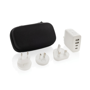 Logo trade reklaamkingi pilt: TravelCharge Pro RCS plastikust reisilaadija USB C-ga