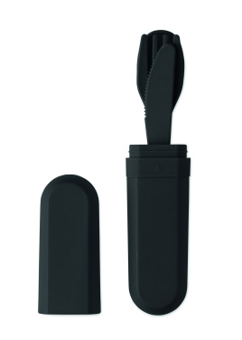 Logotrade meene foto: Söögiriistade komplekt ja karp PLA-st BITEFUL