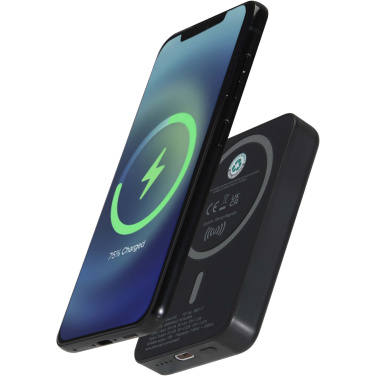 Logotrade ärikingid pilt: Acrab 5000 mAh 15W magnetiline juhtmevaba varupatarei koos 20W PD-ga - valmistatud taaskasutatud plastist