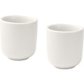 Meestele mõeldud 90 ml keraamilised espressotassid - 2 tk komplekt, Valge