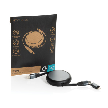 Logo trade firmakingitused foto: Terra RCS alumiiniumist sissetõmmatav 240W 2-in-1 kaabel