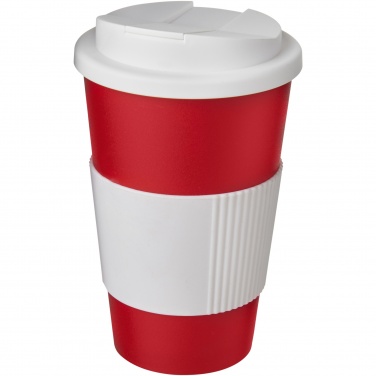 Logo trade mainostuotet tuotekuva: Americano® 350 ml muki, läikyttämätön kansi, grippi