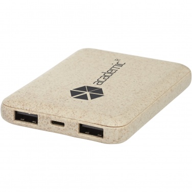 Logo trade mainoslahja kuva: Asama-varavirtalähde, 5 000 mAh, vehnänolkea