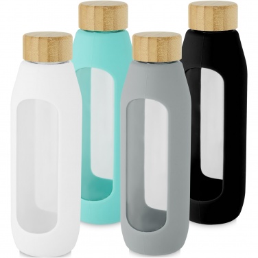 Logo trade mainostuote kuva: Tidan 600 ml:n borosilikaattilasipullo silikonisuojalla