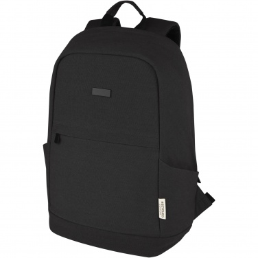 Logotrade mainostuote tuotekuva: Joey 15,6" GRS-kierrätetystä kankaasta valmistettu varkaudenestoreppu kannettavalle 18 l