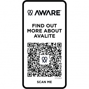 Logotrade mainoslahjat kuva: Avalite lyhythihainen t-paita, unisex t-paita kierrätetystä materiaalista Aware™ alkuperä QR-koodi
