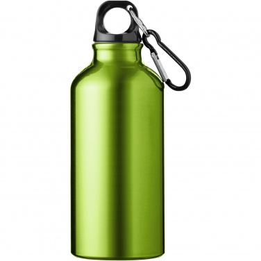 Logotrade mainoslahja tuotekuva: Oregon 400 ml:n alumiininen vesipullo karabiinikoukulla