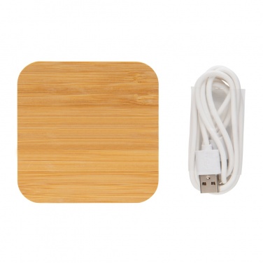 Logo trade liikelahja mainoslahja tuotekuva: 5W bambulaturi USB:llä