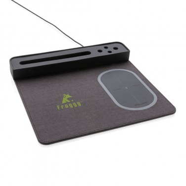 Logotrade liikelahjat kuva: Air-hiirimatto, jossa 5 W:n langaton lataus ja USB