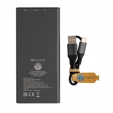 Logotrade mainoslahjat kuva: Terra RCS 18W alumiininen 10000 mAh varavirtalähde 10W