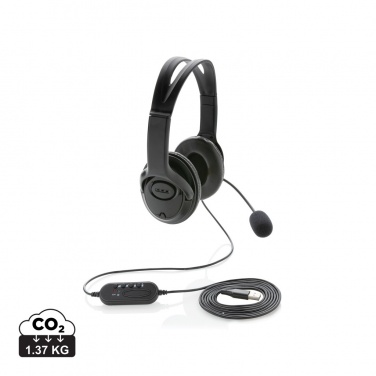 Logo trade mainoslahja ja liikelahja tuotekuva: Työheadset johdolla