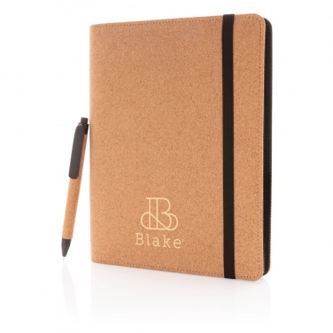 Logotrade mainostuotet kuva: Deluxe korkki portfolio A5 kynällä