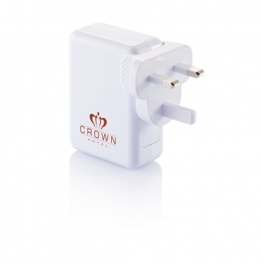 Logo trade liikelahjat mainoslahjat kuva: Matkapistoke 4 USB-portilla
