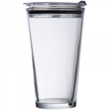 Logotrade liikelahja tuotekuva: Lasimuki kannella WATTENSCHEID 400 ml