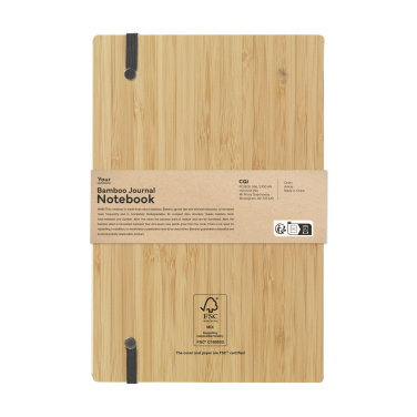 Logo trade liikelahja kuva: Bamboo Journal Naked Spine Paper Notebook A5