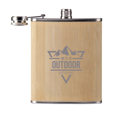 Logotrade mainoslahjat ja liikelahjat tuotekuva: Hipflask Bamboo 200 ml juomapullo