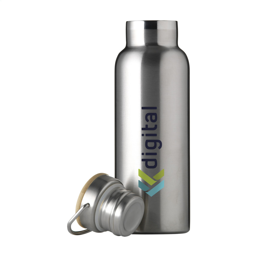 Logotrade mainostuote tuotekuva: Nordvik RCS Recycled Steel 500 ml juomapullo