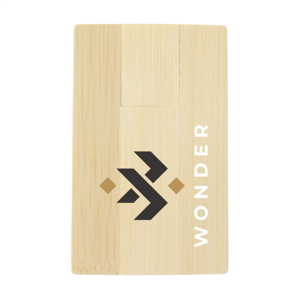 Logotrade liikelahja tuotekuva: Luottokortti USB Bamboo 8GB