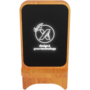 Logo trade mainoslahjat tuotekuva: SCX.design W16 puinen 10 W:n latausteline, langaton ja valaistuva