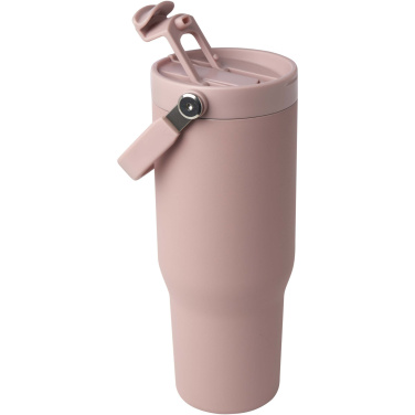 Logotrade liikelahja mainoslahja kuva: Bronx 900 ml:n RCS-sertifioidusta kierrätetystä ruostumattomasta teräksestä valmistettu kuparityhjiöeristetty juomamuki, jossa on kaksitoiminen kansi