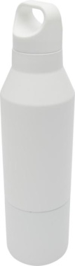 Logotrade liikelahjat mainoslahjat tuotekuva: Odessy 600 ml:n RCS-sertifioitu kierrätetystä ruostumattomasta teräksestä tehty termospullo 300 ml:n kupilla