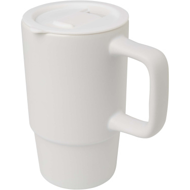 Logo trade liikelahjat tuotekuva: Carter keramiikkamuki muovikannella, 450 ml