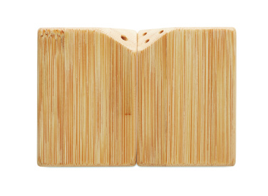 Logo trade mainoslahja kuva: Bambu suola & pippurisetti