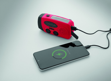 Logotrade mainoslahja tuotekuva: Radio SOS LED-taskulampulla