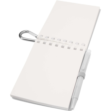 Logotrade liikelahjat kuva: Lig Mini kierrätetystä muovista valmistettu pehmeäkantinen muistikirja ja kuulakärkikynäsetti (musta muste)