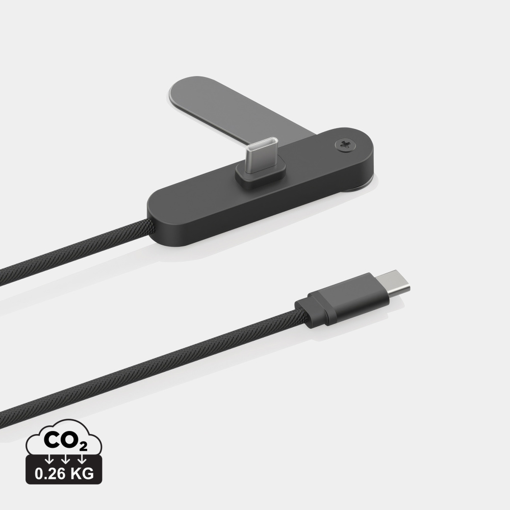Logo trade mainostuote kuva: Aluvia RCS 65 W PD-kaapeli säädettävällä puhelintelineellä