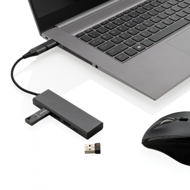 Logotrade firminės dovanos nuotrauka: Terra RCS perdirbto aliuminio šakotuvas su 3 USB prievadais