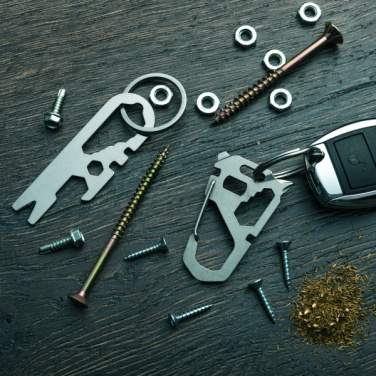 Logotrade verslo dovanos nuotrauka: Daugiafunkcinis raktų pakabukas ATACAMA Schwarzwolf