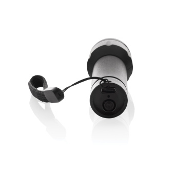 Logotrade firminės dovanos nuotrauka: „Flara RSC“ perdirbto plastiko USB įkraunamas žibintuvėlis