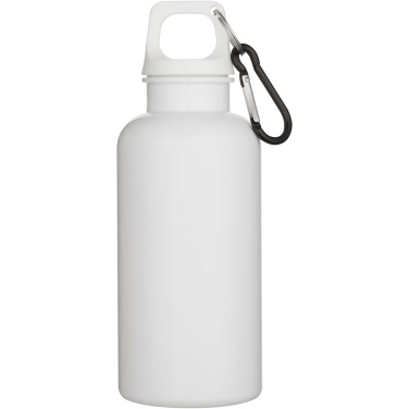 Logotrade verslo dovanos nuotrauka: Oregon 400 ml vienspalvis RCS perdirbto plastiko vandens butelis su karabinu