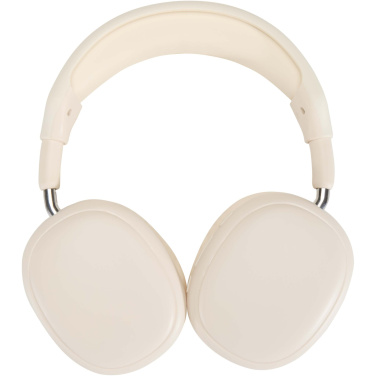 Logotrade firminės dovanos nuotrauka: „Alzir“ perdirbto plastiko belaidės „Bluetooth®“ ausinės, dedamos ant ausies