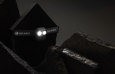 Logotrade reklaminiai produktai nuotrauka: „Gear X RCS“ plastikinis galvos žibintuvėlis su judesio jutikliu