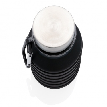 Logotrade Ideja dāvanas foto: Necaurlaidīga saliekama silikona pudele ar vāku