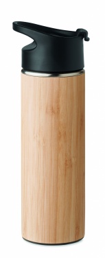Logotrade Ideja dāvanas foto: Divsienu bambusa kolba 450ml