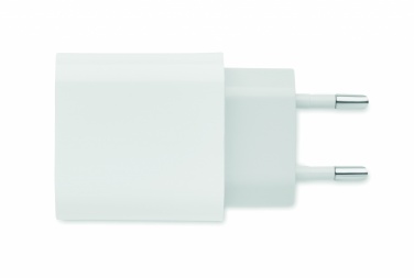 Logotrade logo dāvanas foto: 18W 2 portu USB lādētāja EU spraudnis
