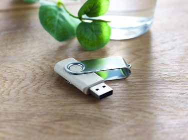 Logotrade logo dāvanas foto: Kviešu salmi PP 50/50 USB 16GB