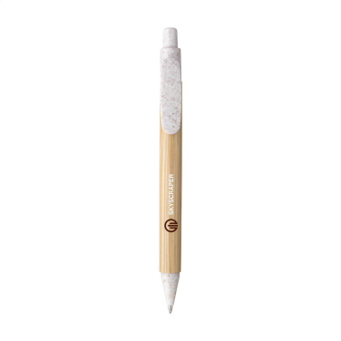 Logotrade dāvanas foto: Bamboo Wheat Pen kviešu salmu lodīšu pildspalva