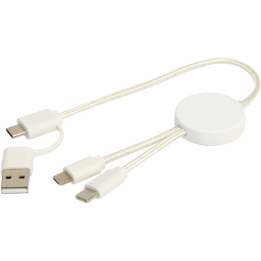 Logotrade dāvanas foto: Citala 5-in-1 pārstrādāta plastmasas 30 cm datu sinhronizācija un 27W ātrās uzlādes kabelis