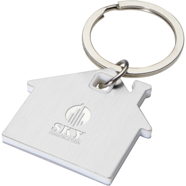 Logotrade logo dāvanas foto: Nook mājas formas atslēgu piekariņš