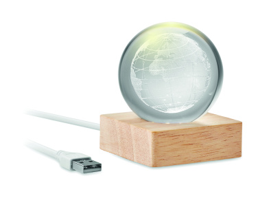 Logotrade korporatīvās dāvanas foto: LED stikla lodīte
