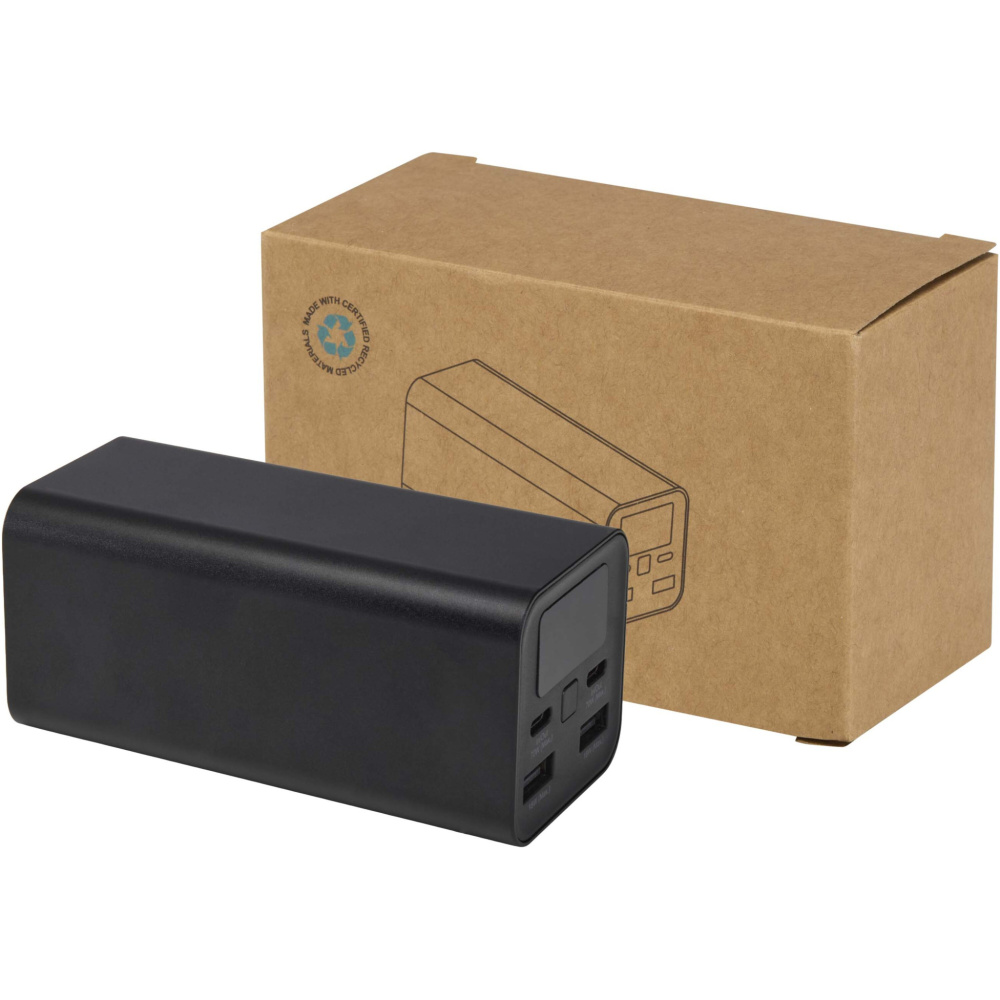 Logotrade Ideja dāvanas foto: Acamar 20.000 mAh 70W pārstrādāta alumīnija klēpjdatora pārnēsājamais akumulators