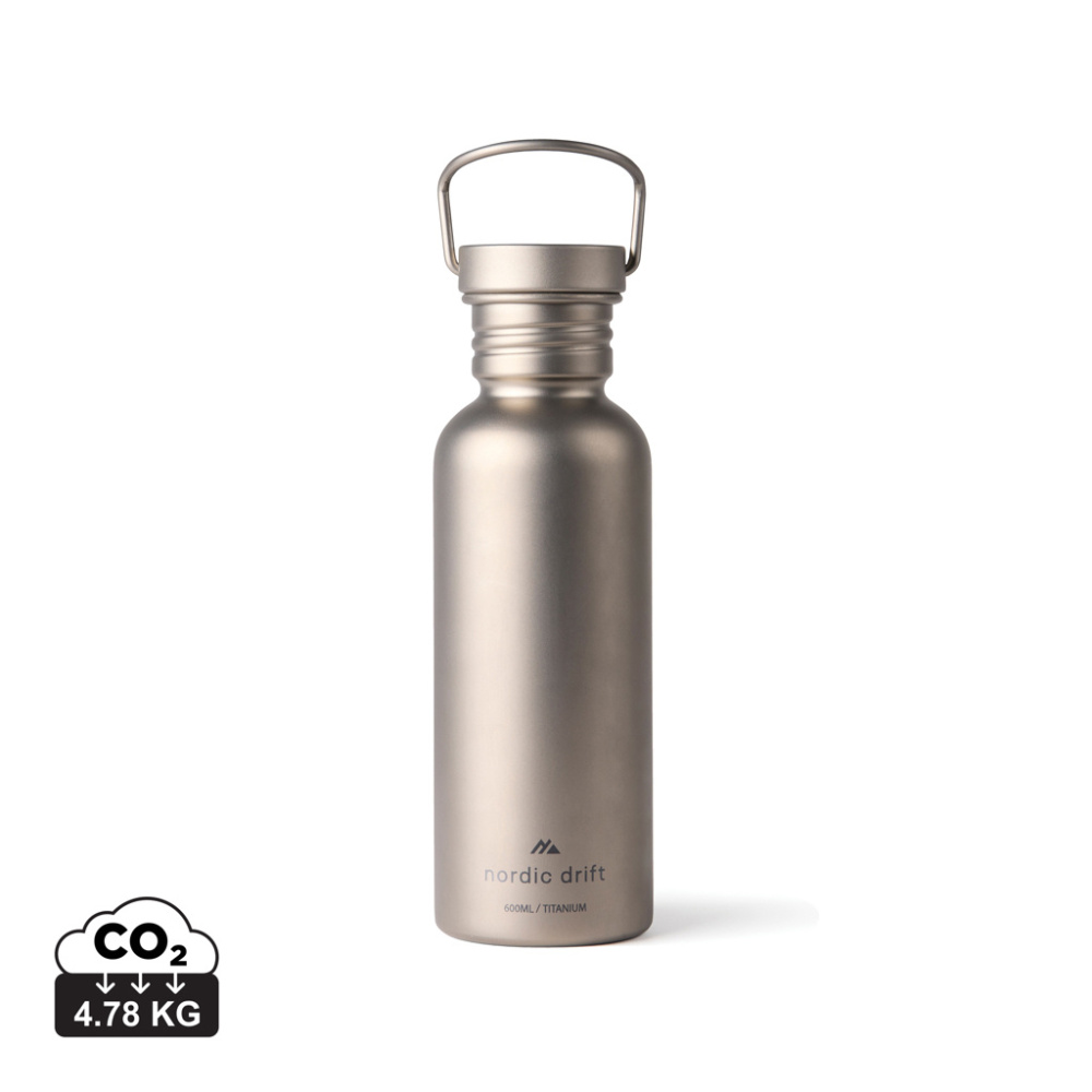Logotrade korporatīvās dāvanas foto: Nordic Drift Trail īpaši vieglā titāna ūdens pudele 600 ml