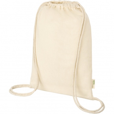 Логотрейд pекламные подарки картинка: Orissa 100 g/m² organic cotton drawstring bag 5L